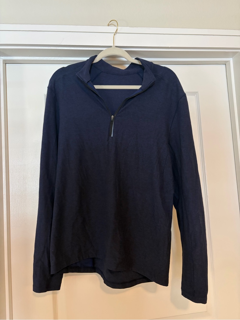 Lululemon Men's Navy Half-Zip Pullover Sweater